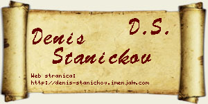 Denis Staničkov vizit kartica